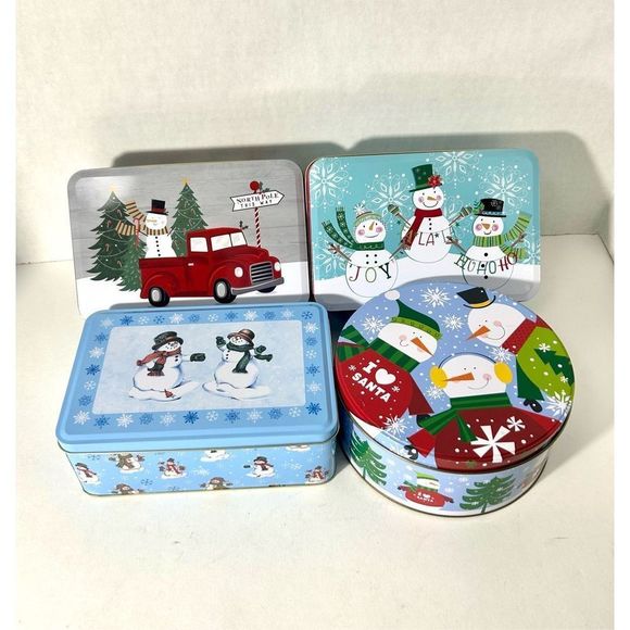 Christmas Tins set of 4 - Picture 3 of 7